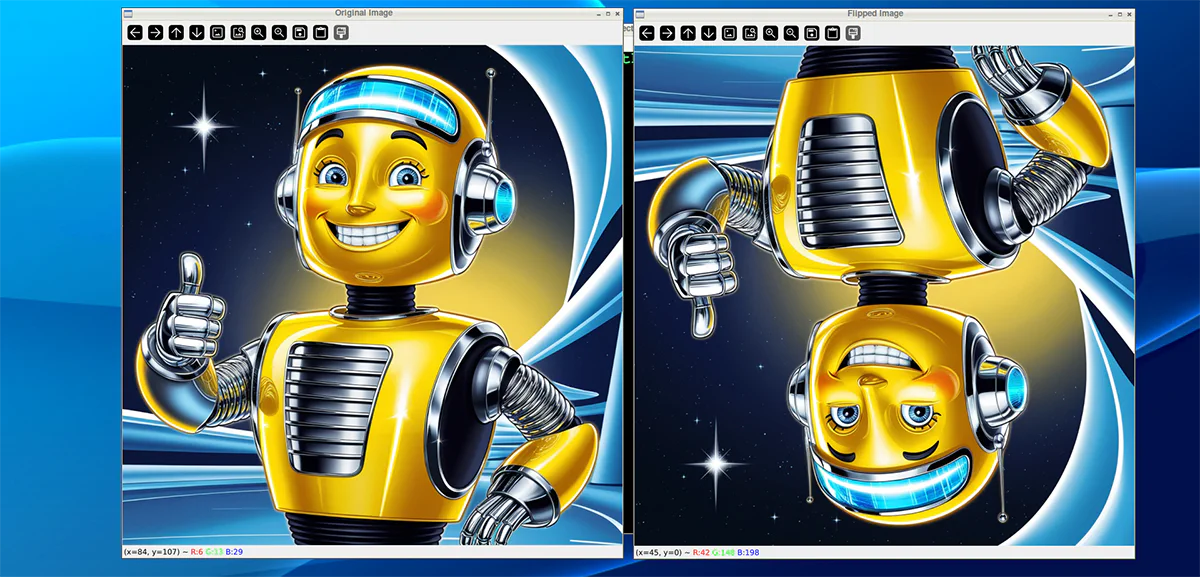 “How to flip an image with Python and OpenCV”