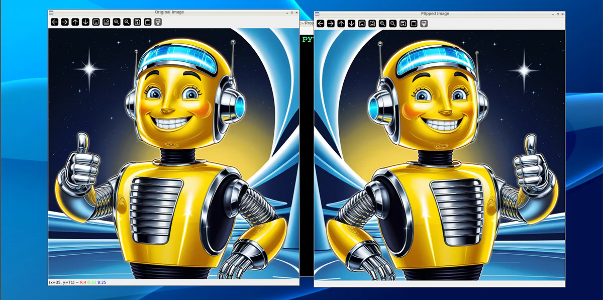 “How to flip an image with Python and OpenCV”